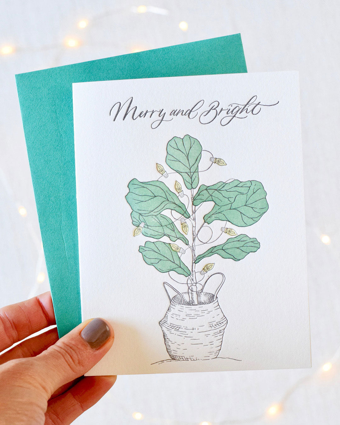 Fiddle Leaf Christmas Tree Card