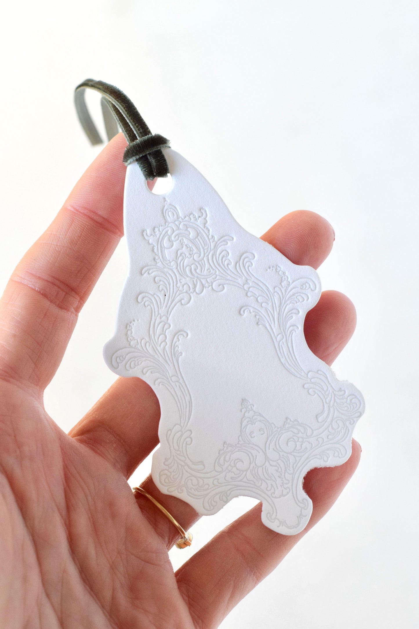 Letterpress Gift Tags | Baroque Vintage Crest