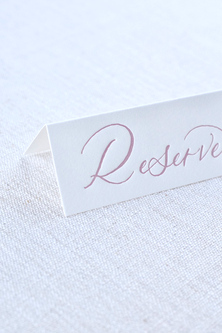 Vintage Blush Reserved Sign | Set of 8