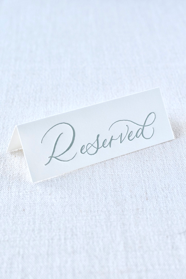 Sage Green Reserved Sign | Set of 8