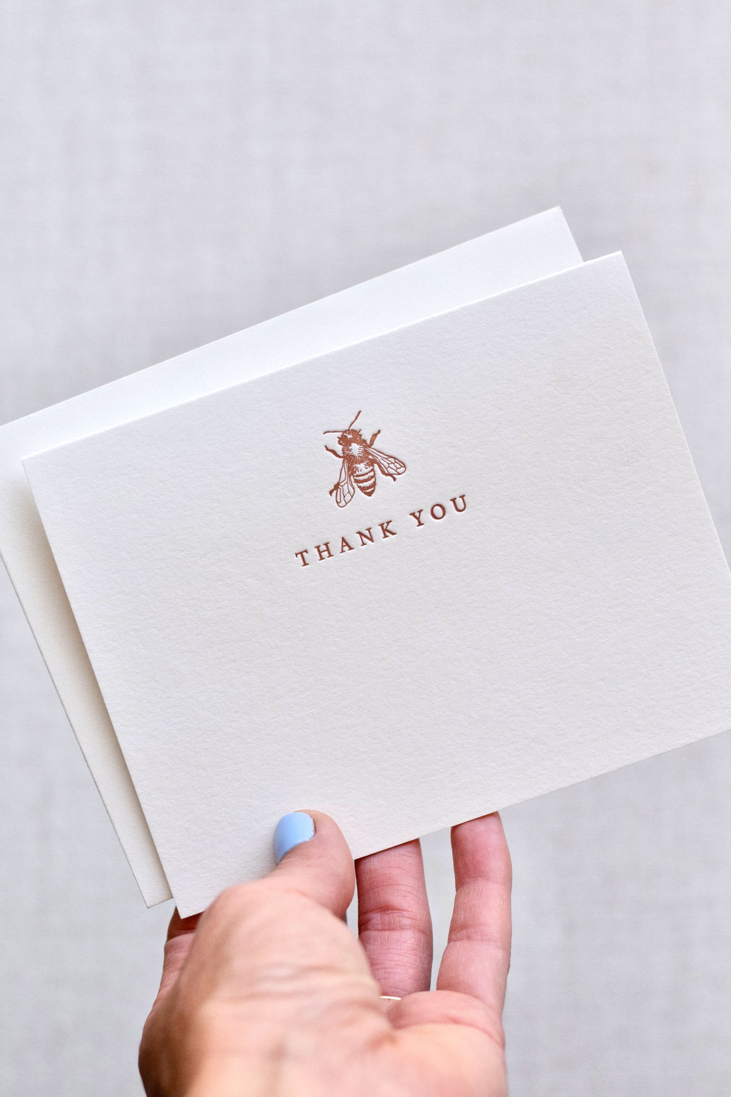 Honey Bee Letterpress Thank You Card