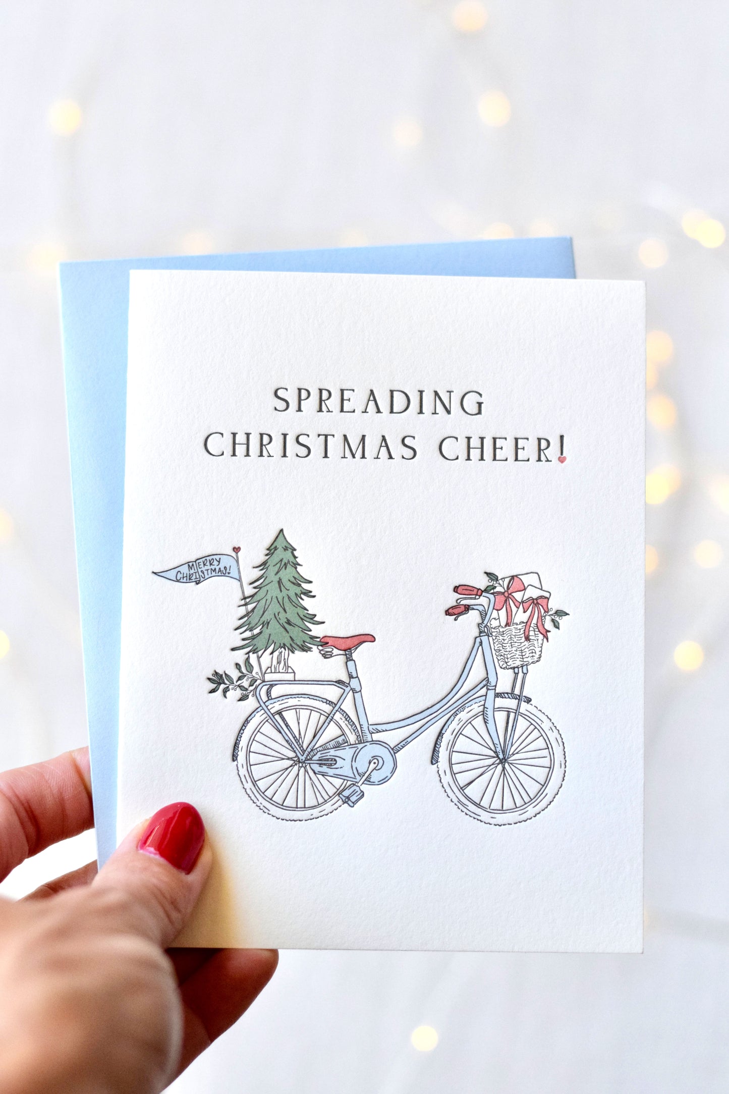 Spreading Christmas Cheer Letterpress Card