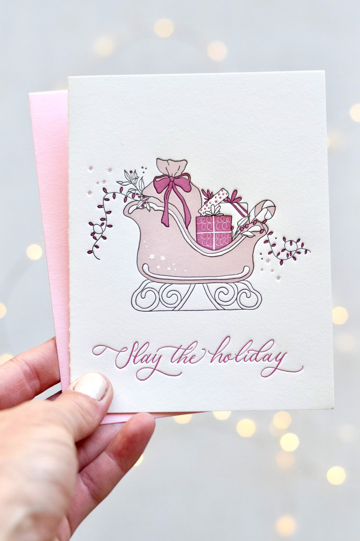 Slay the Holiday Letterpress Christmas Card