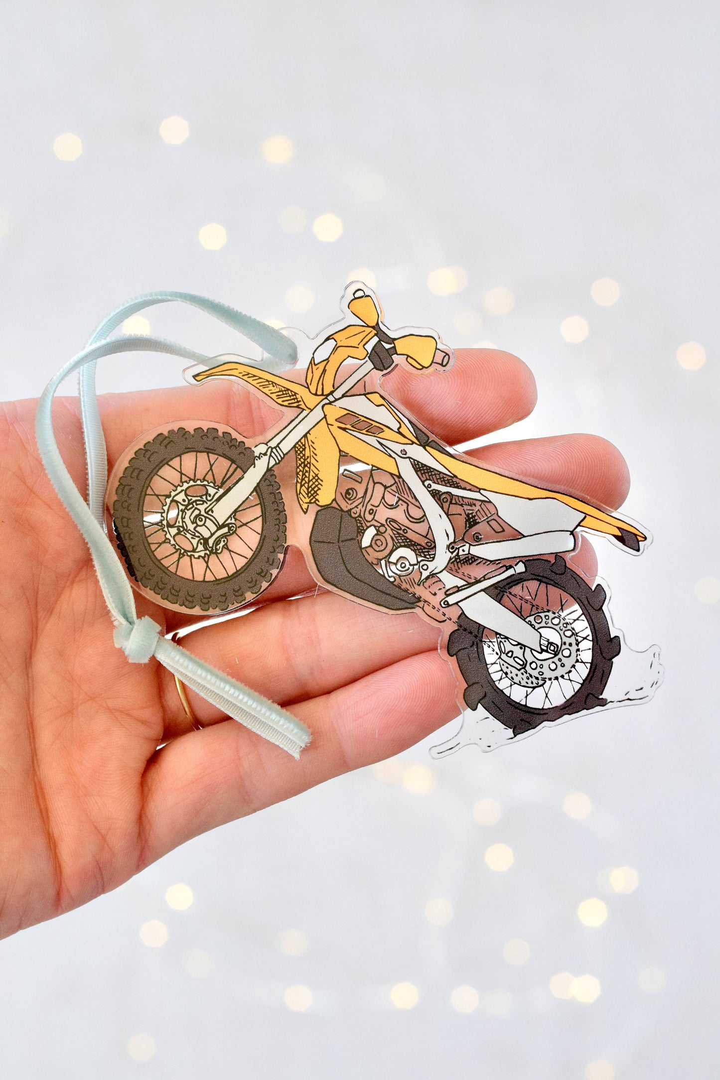 Acrylic Dirt Bike Ornament