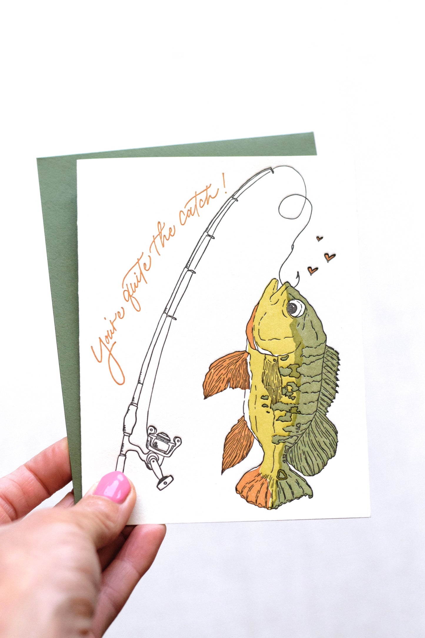 You're Quite a Catch Letterpress Card