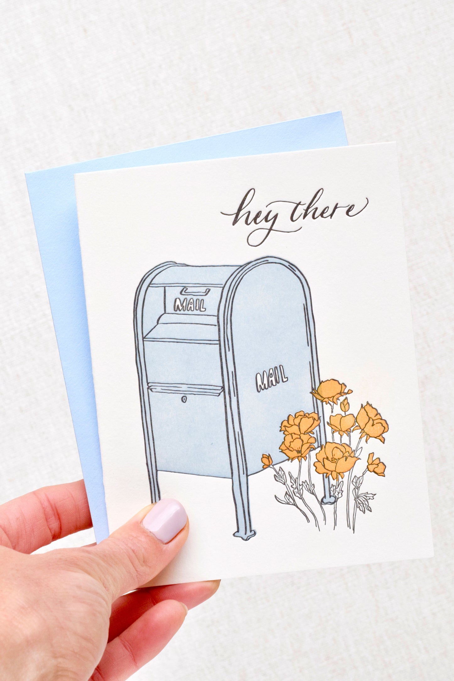 Hey There Letterpress Card