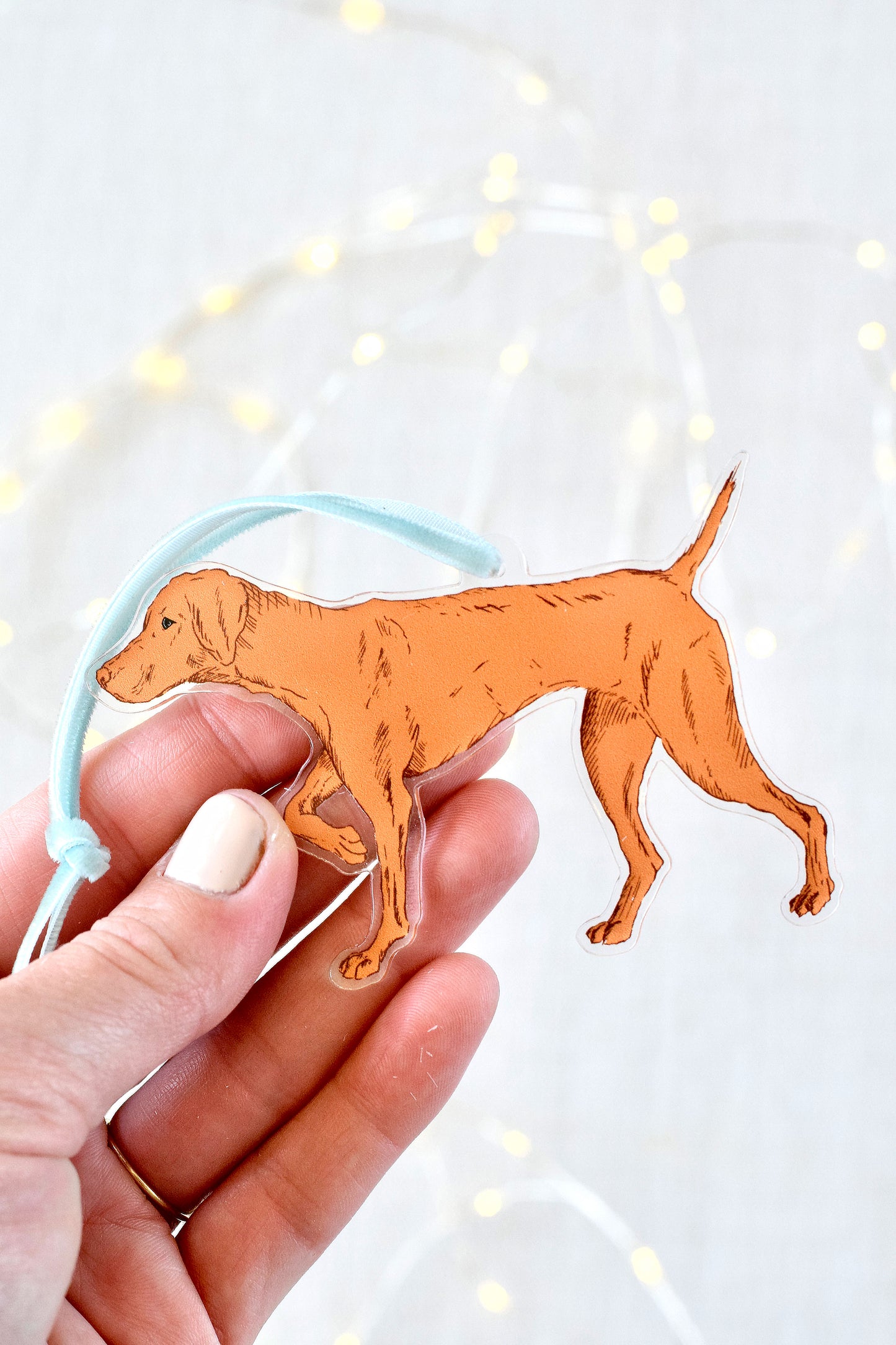 Acrylic Vizsla Ornament