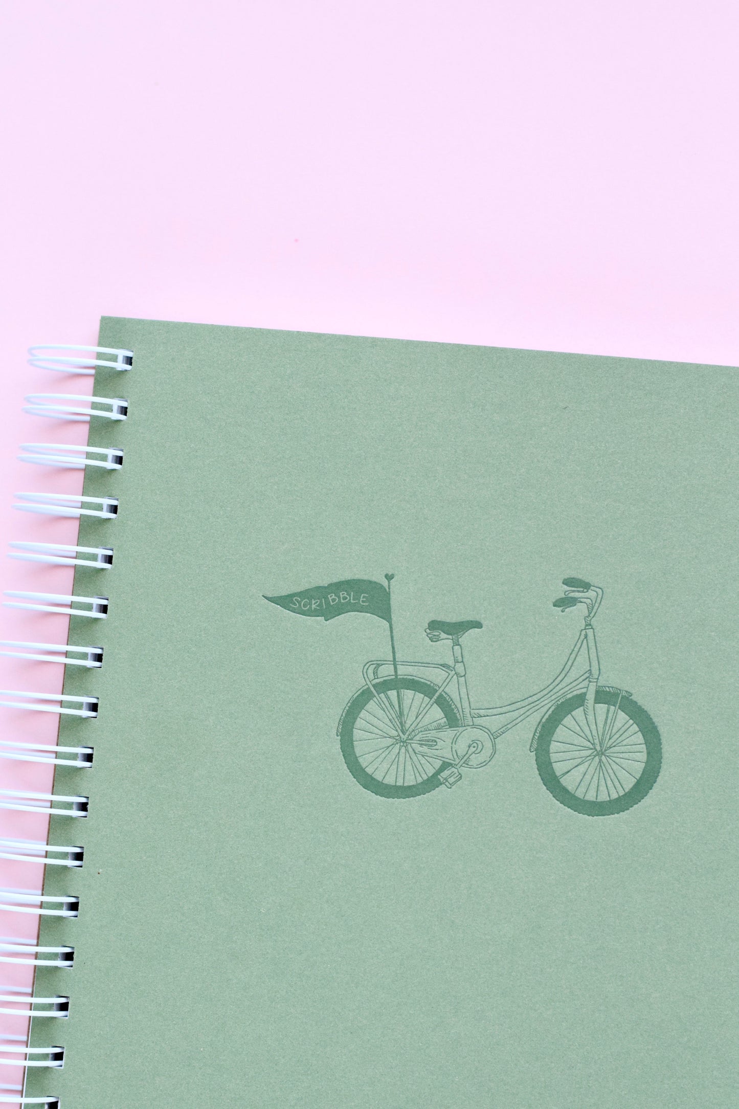 Scribble Pennant Bicycle Notebook | Olive Green