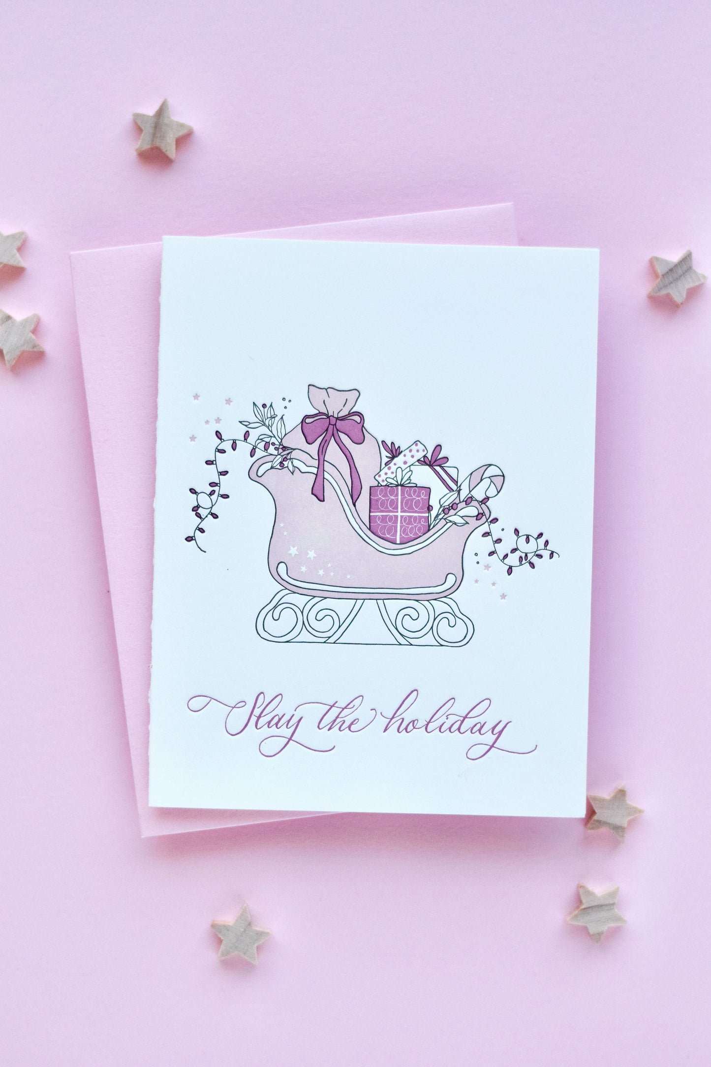 Slay the Holiday Letterpress Christmas Card