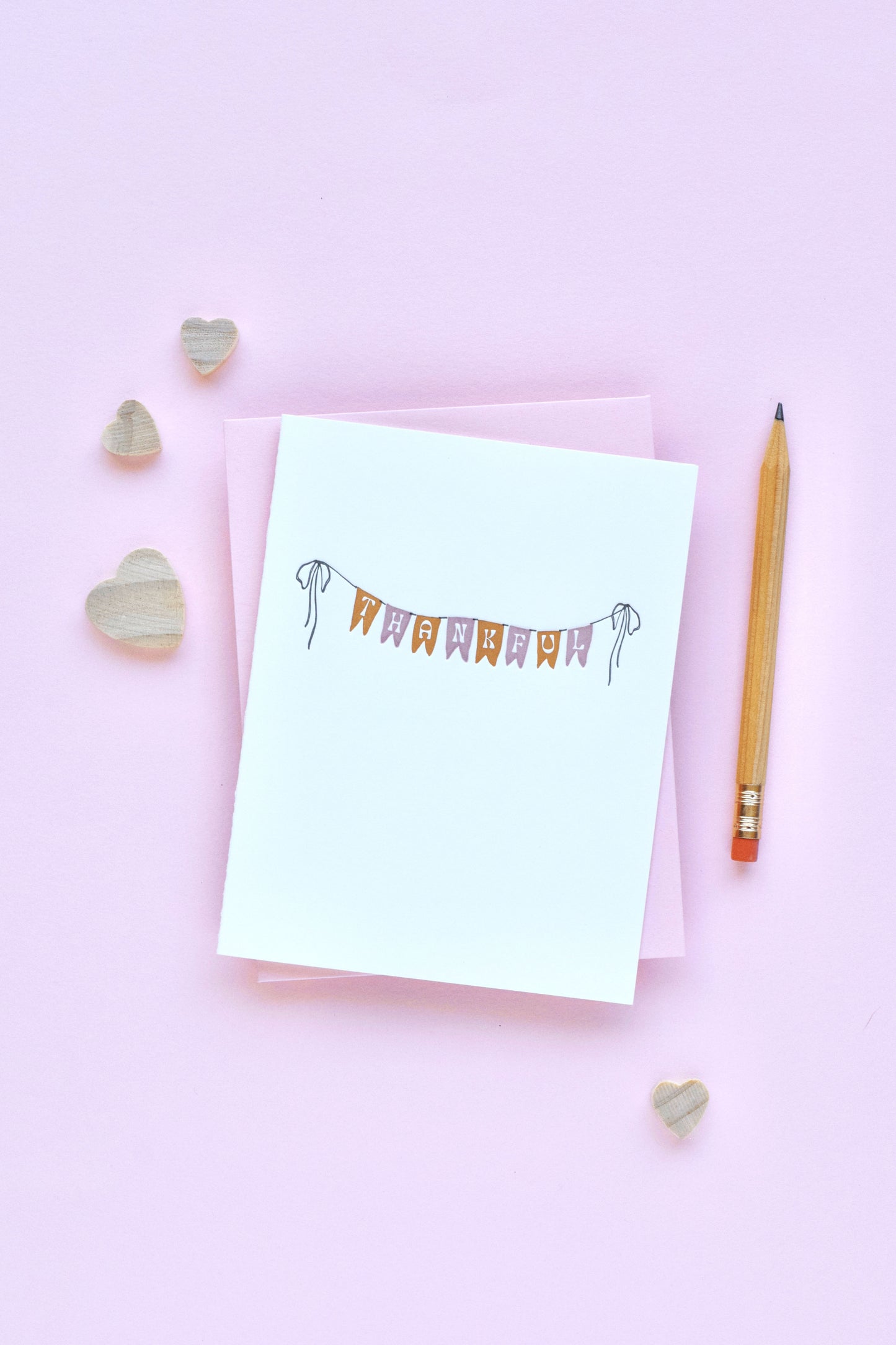 Thankful Banner Letterpress Card