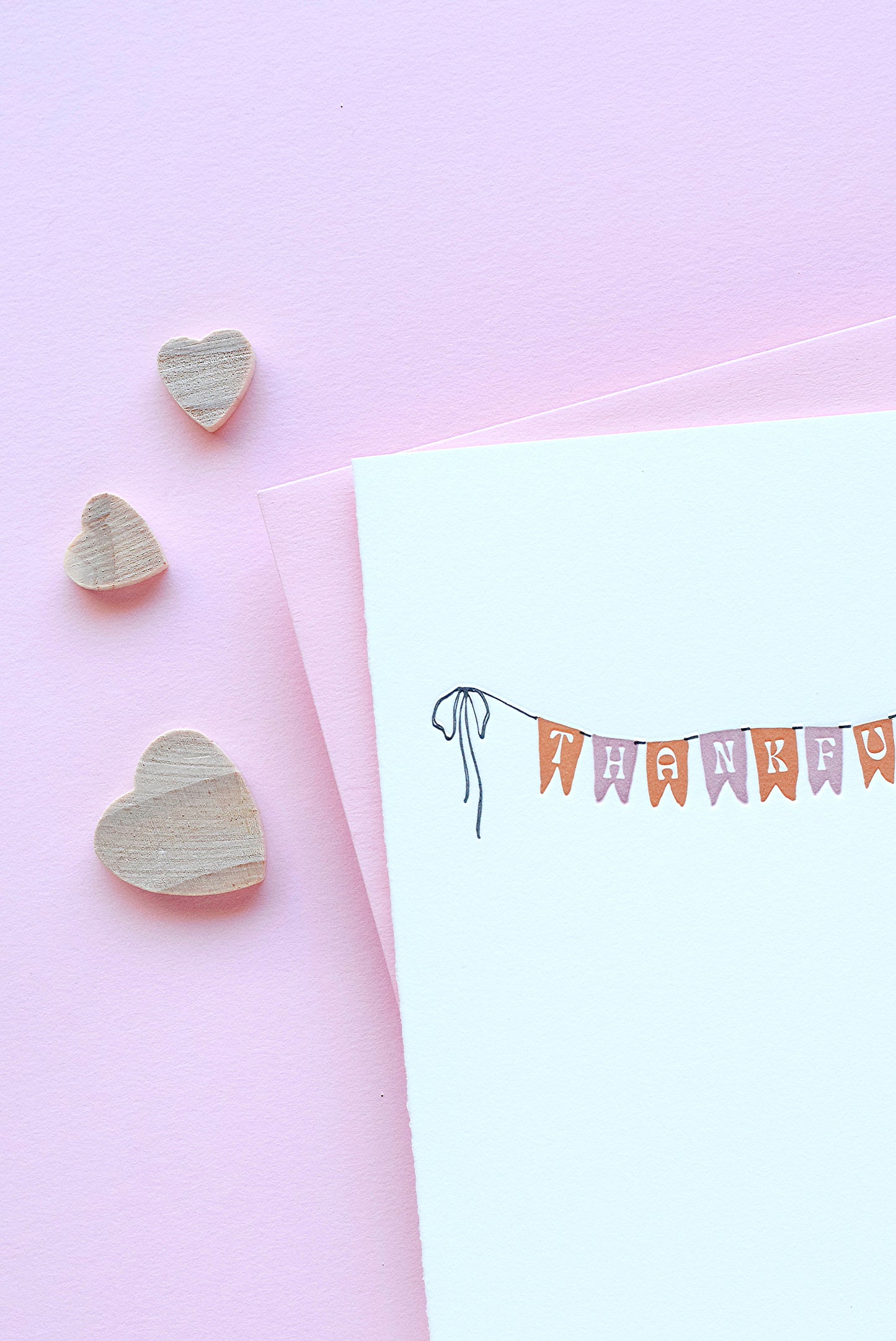 Thankful Banner Letterpress Card
