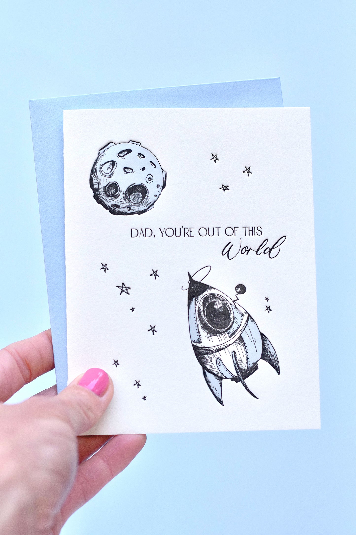 Out of this World Letterpress Card