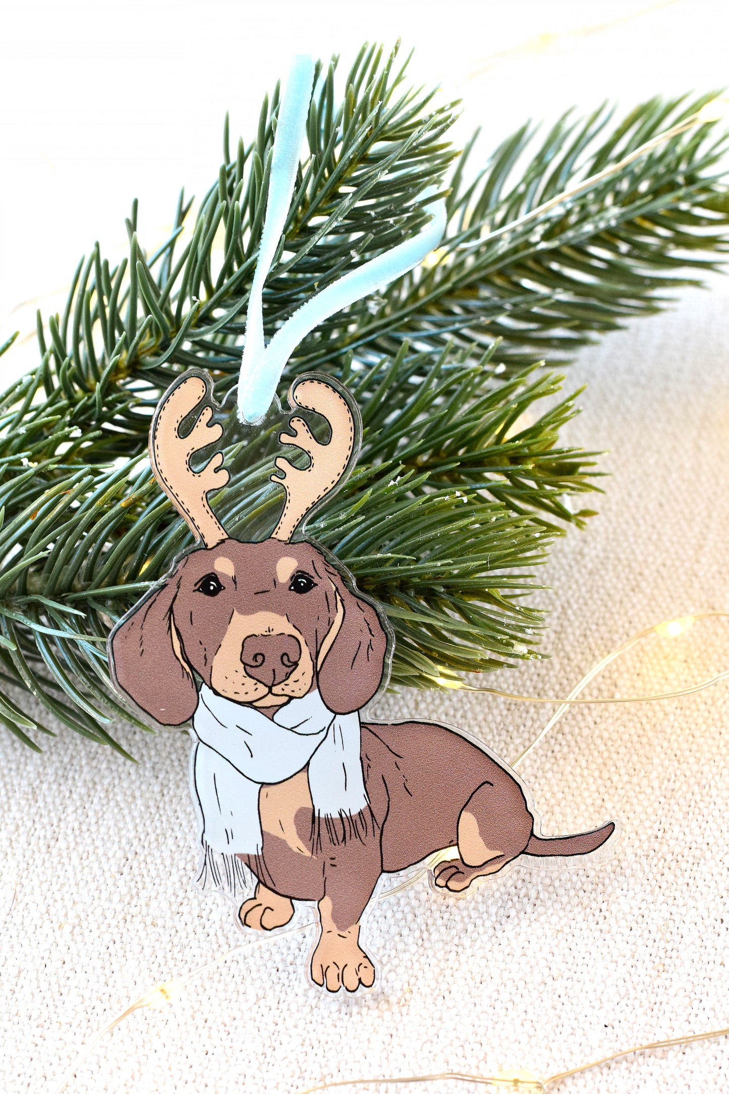 Acrylic Dachshund Ornament