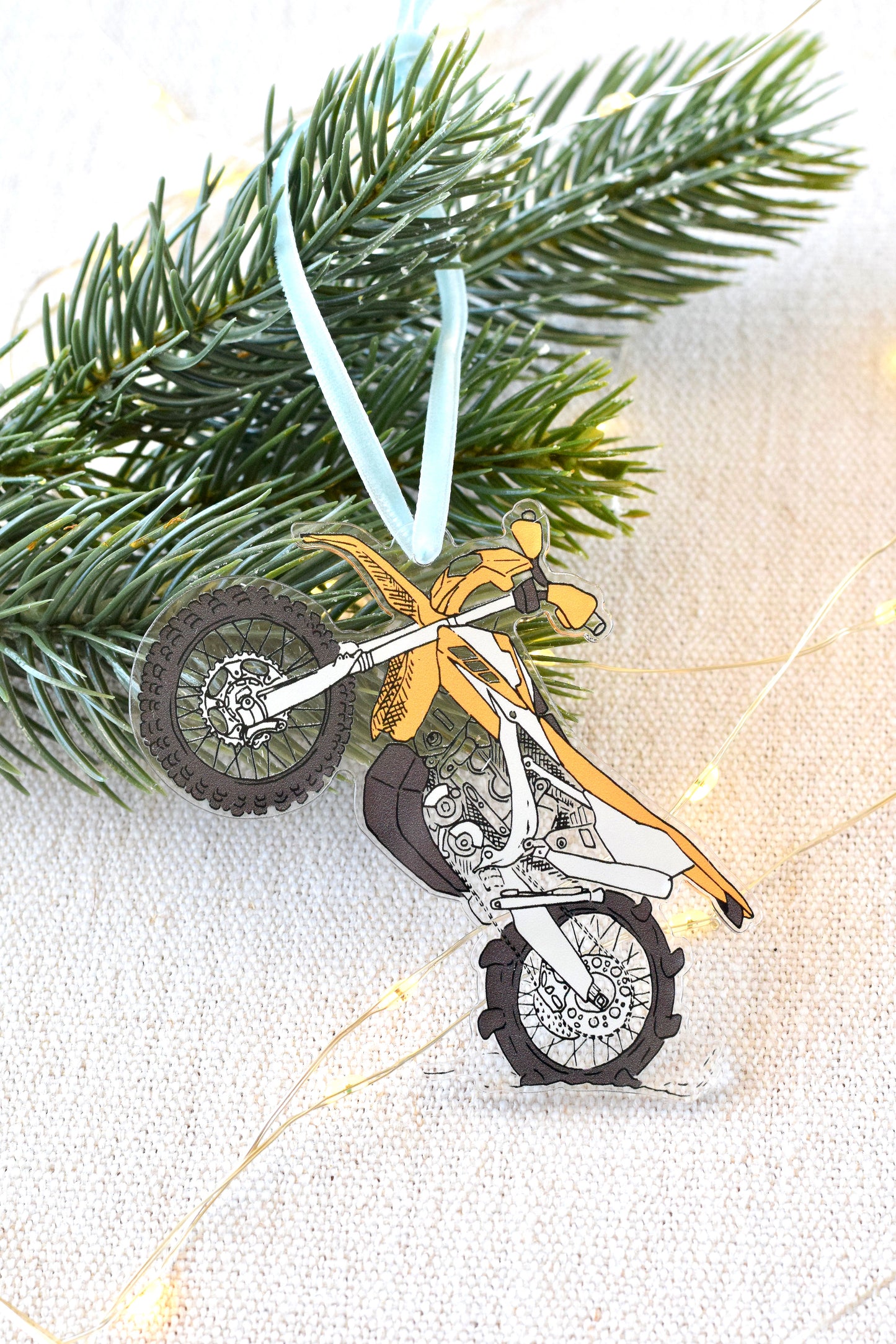 Acrylic Dirt Bike Ornament