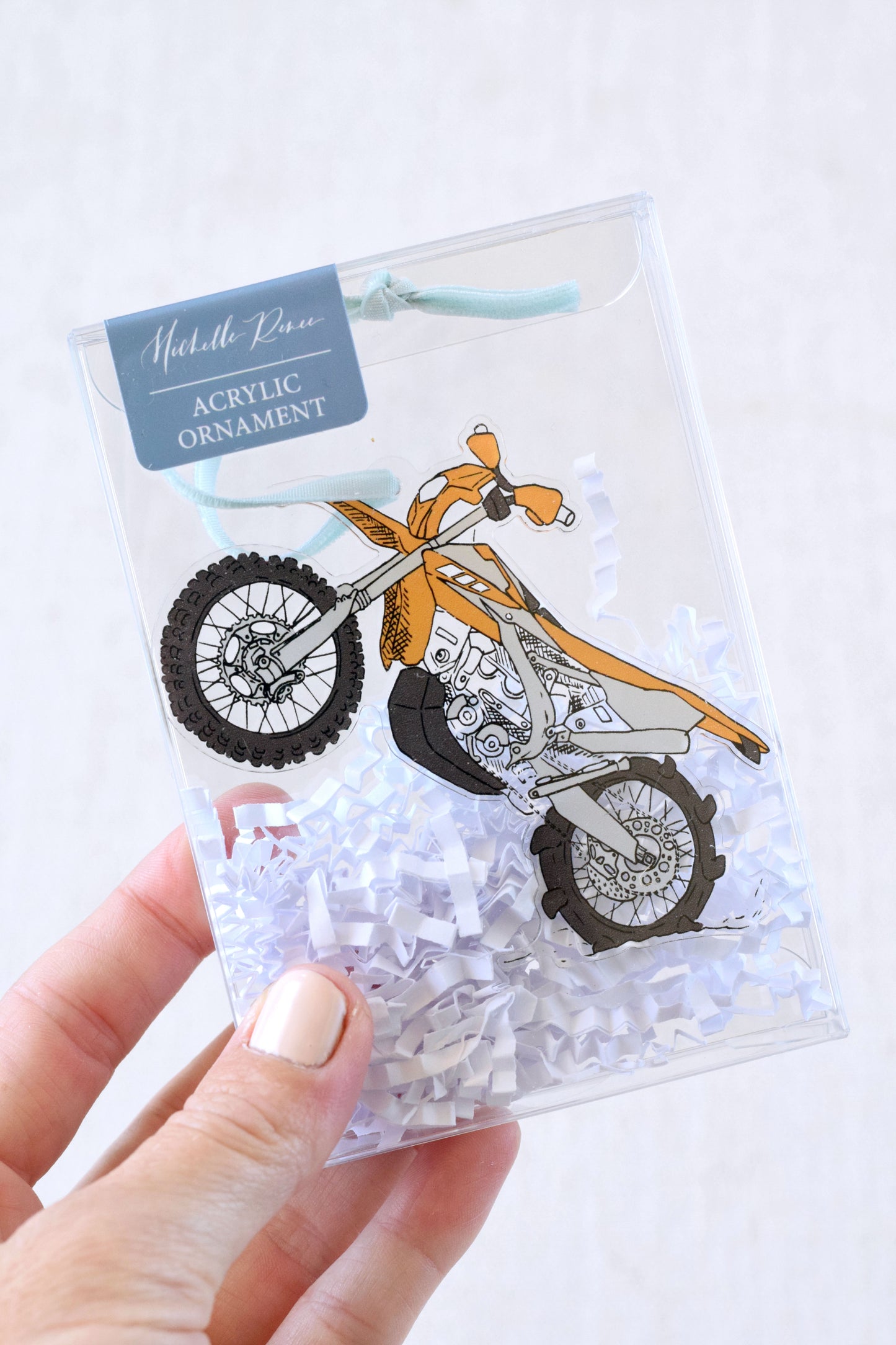 Acrylic Dirt Bike Ornament