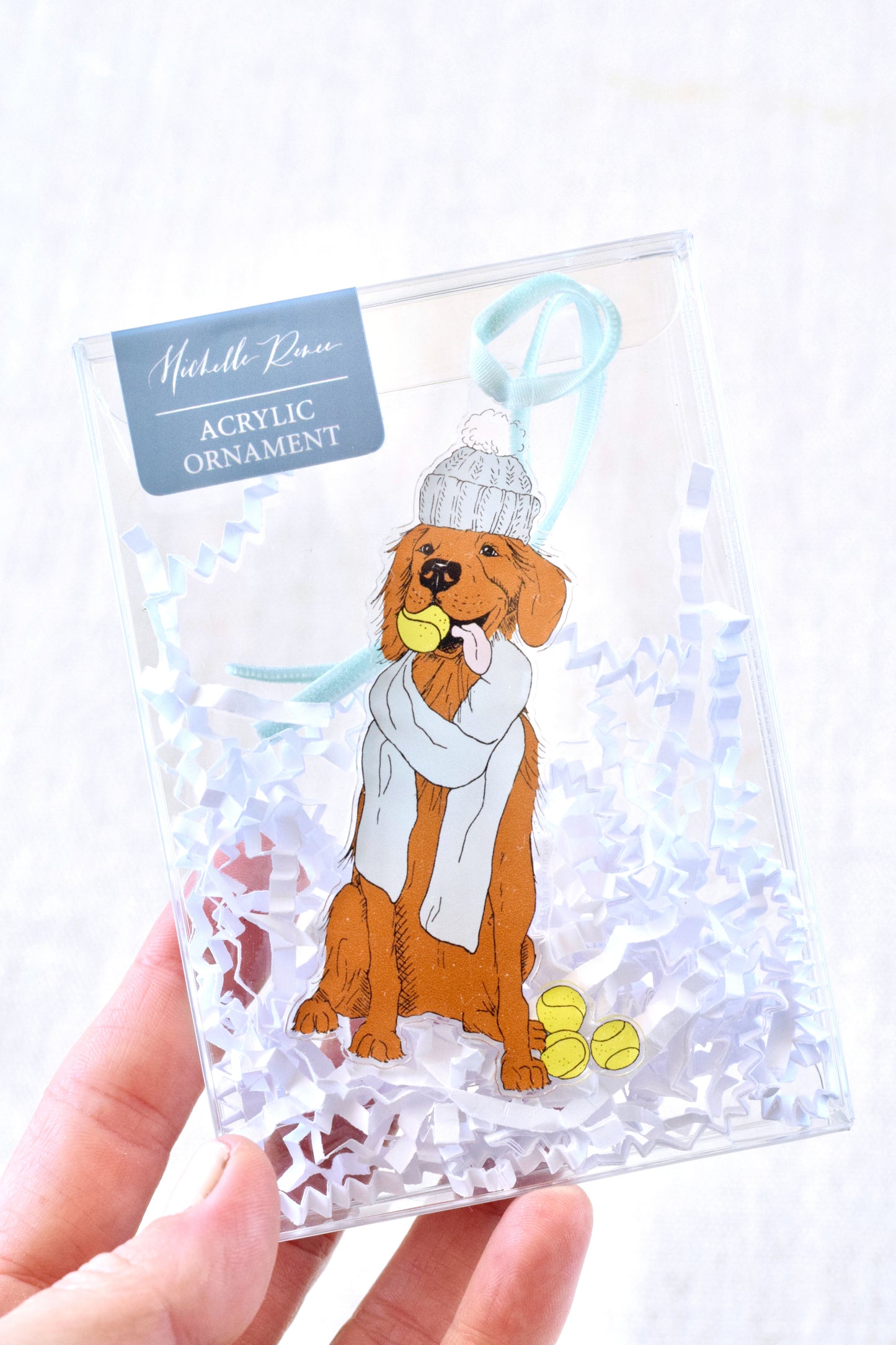 Acrylic Golden Retriever Ornament