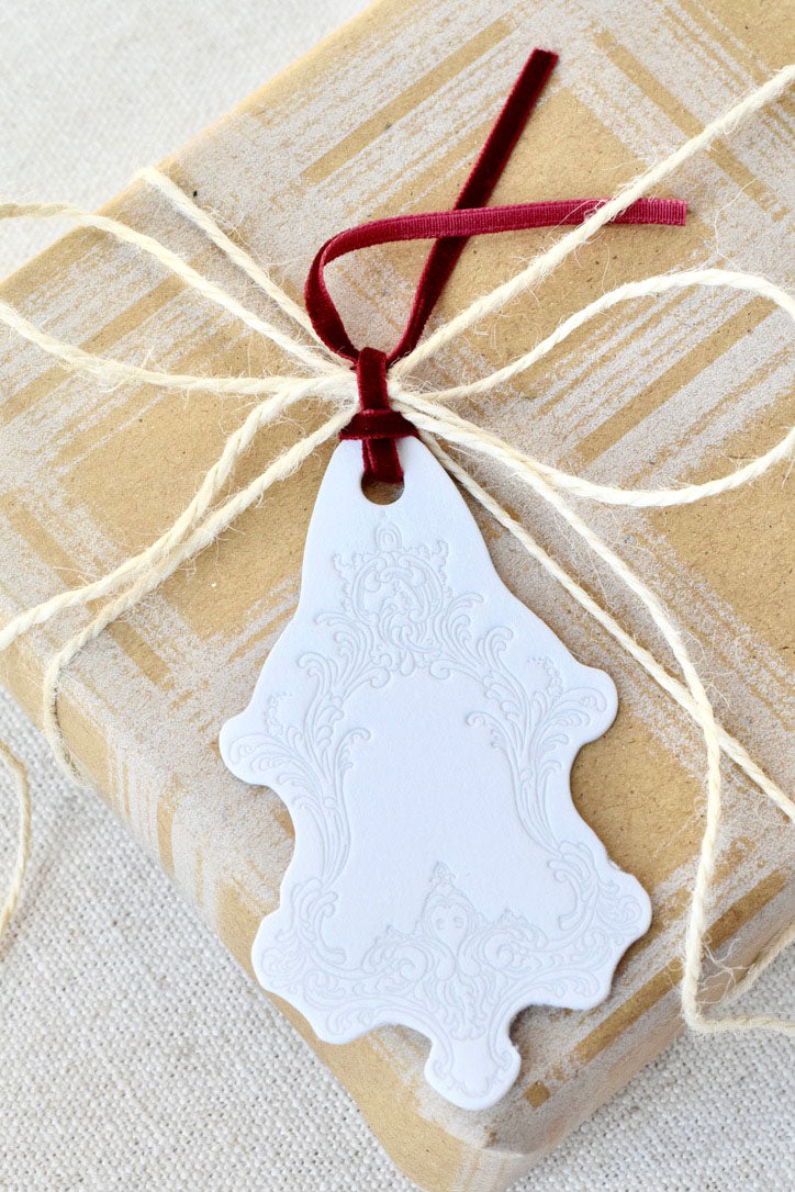 Letterpress Gift Tags | Baroque Vintage Crest