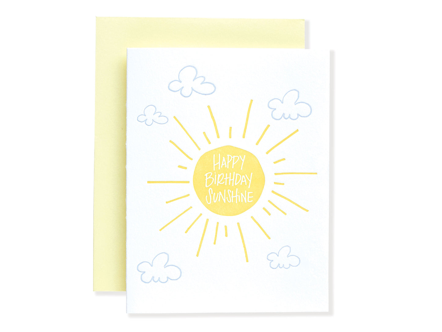 Happy Birthday Sunshine Letterpress Card