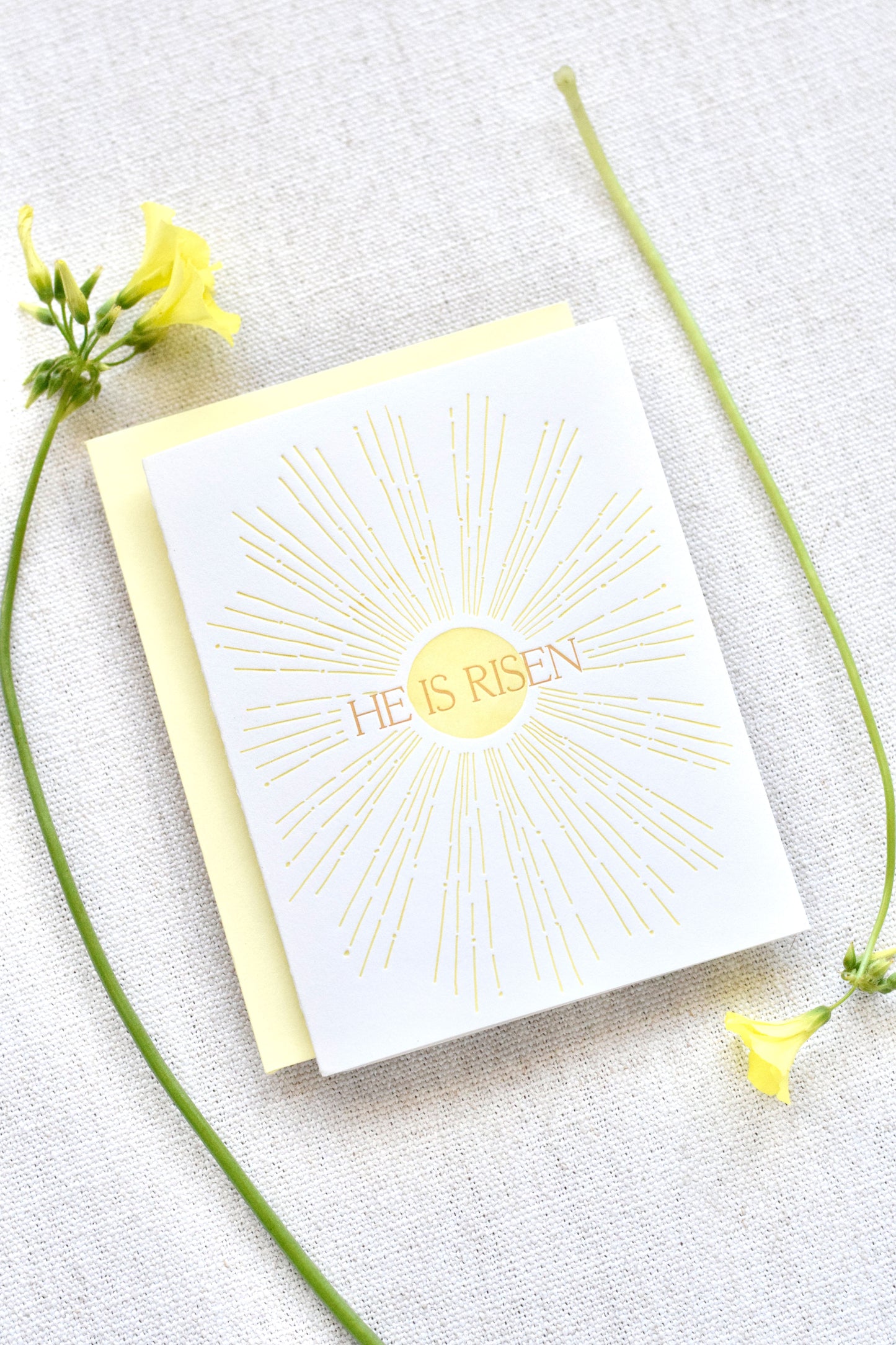 He Is Risen Letterpress Card
