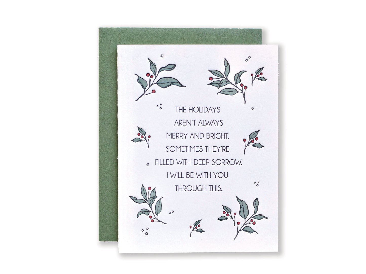 Christmas Sympathy Letterpress Card