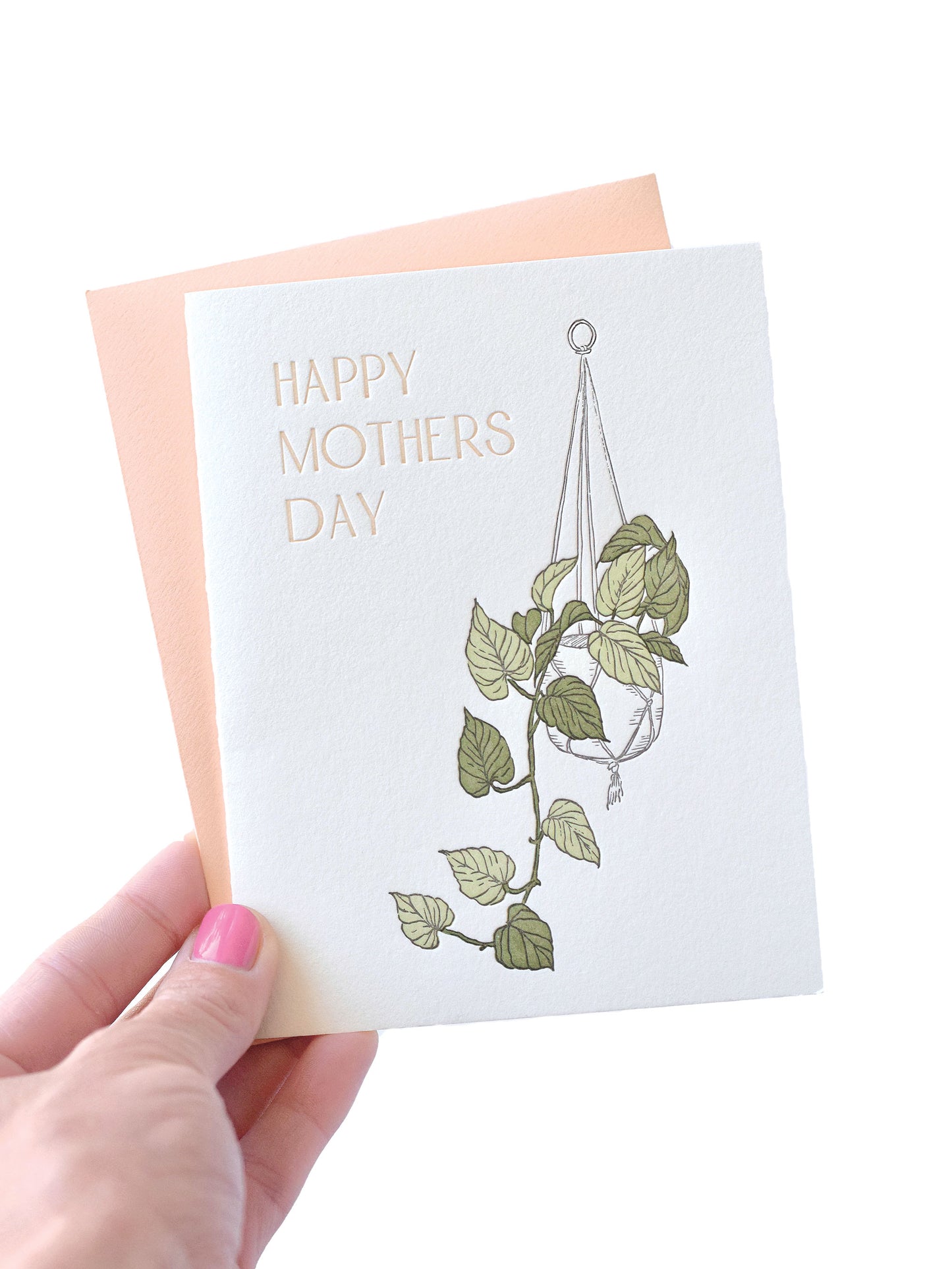 Hanging Plant Mother's Day Letterpress Card