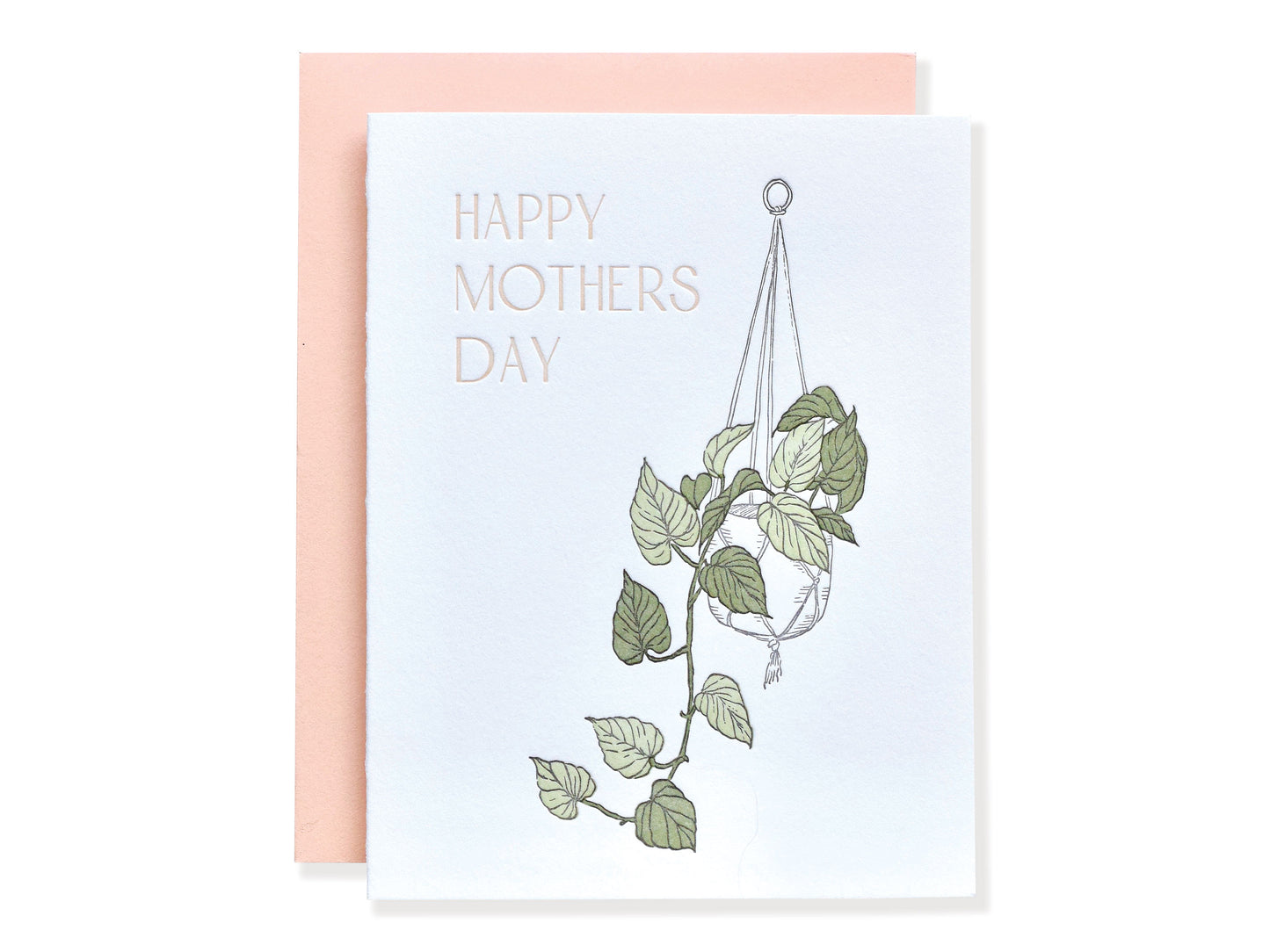 Hanging Plant Mother's Day Letterpress Card