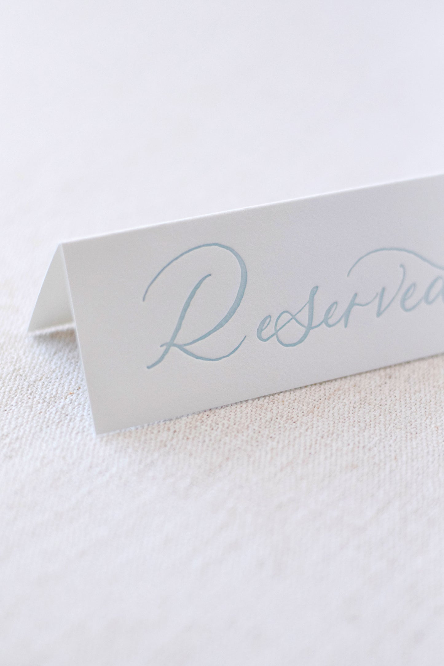 Antique Blue Letterpress Reserved Sign | Set of 8