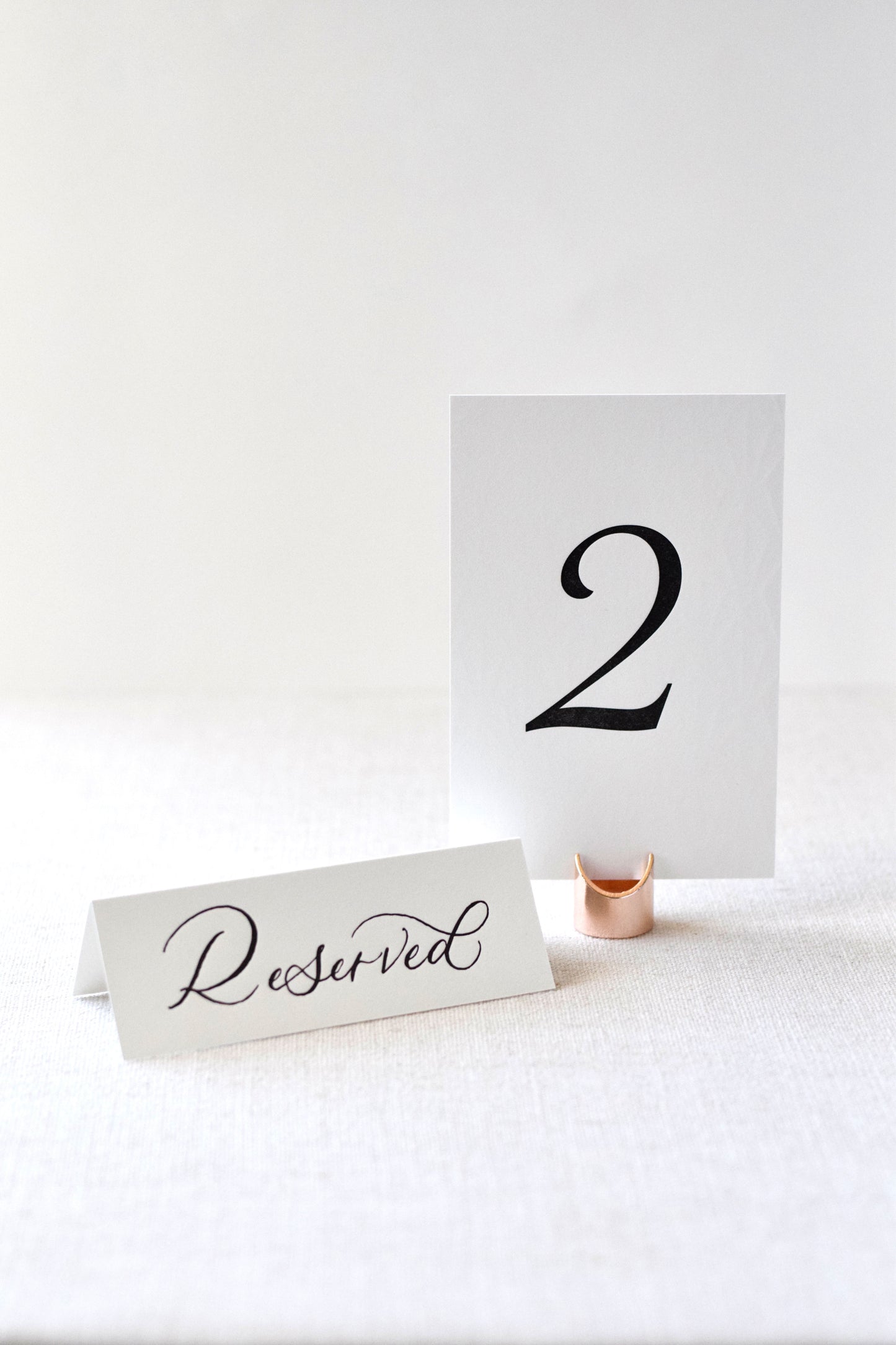 Classic Black Reserved Sign | Set of 8