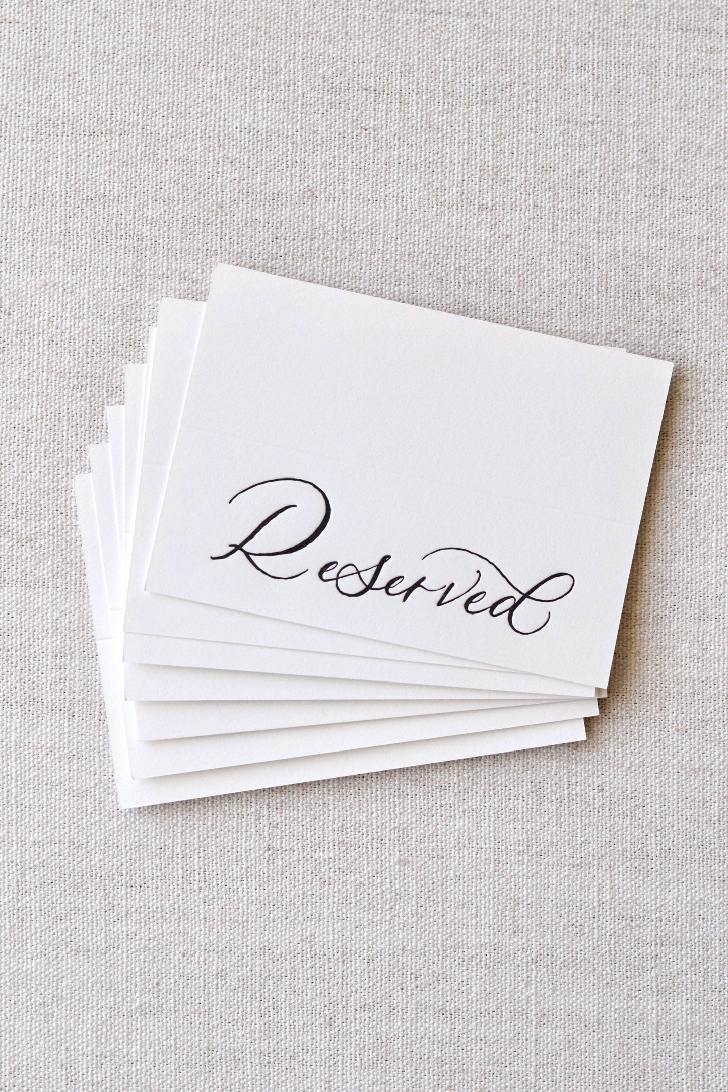 Classic Black Reserved Sign | Set of 8