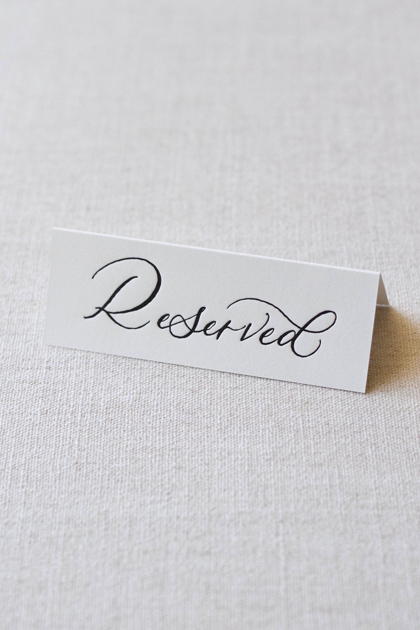 Classic Black Reserved Sign | Set of 8