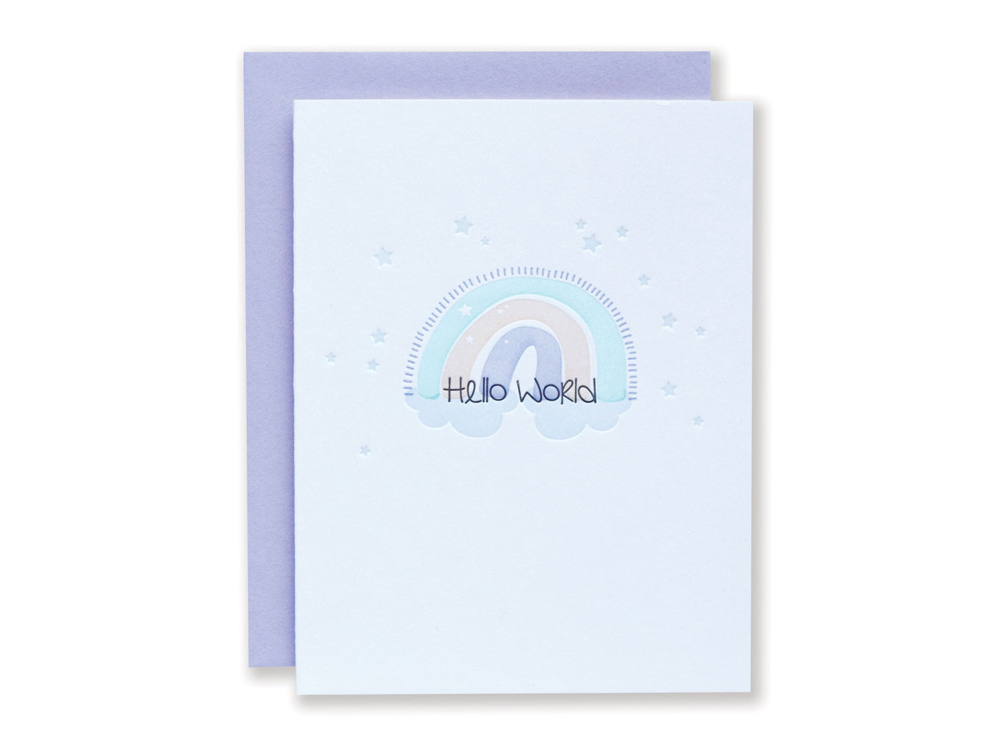 Letterpress Rainbow Baby Card