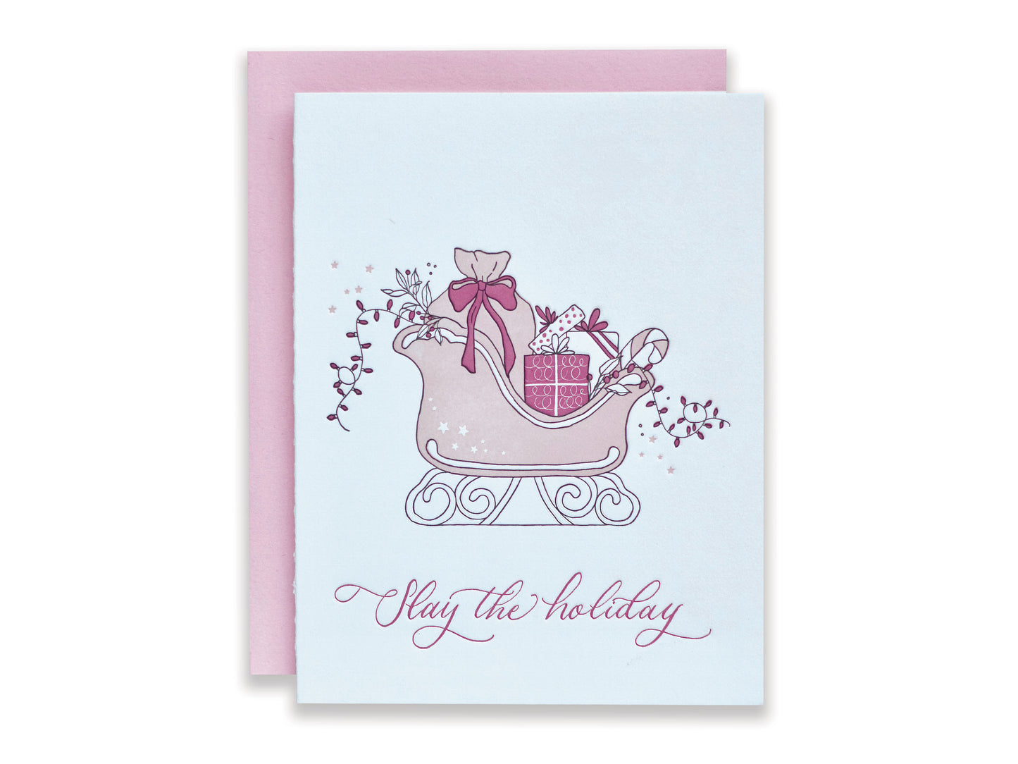Slay the Holiday Letterpress Christmas Card