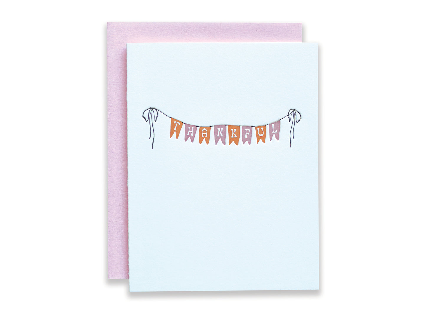 Thankful Banner Letterpress Card