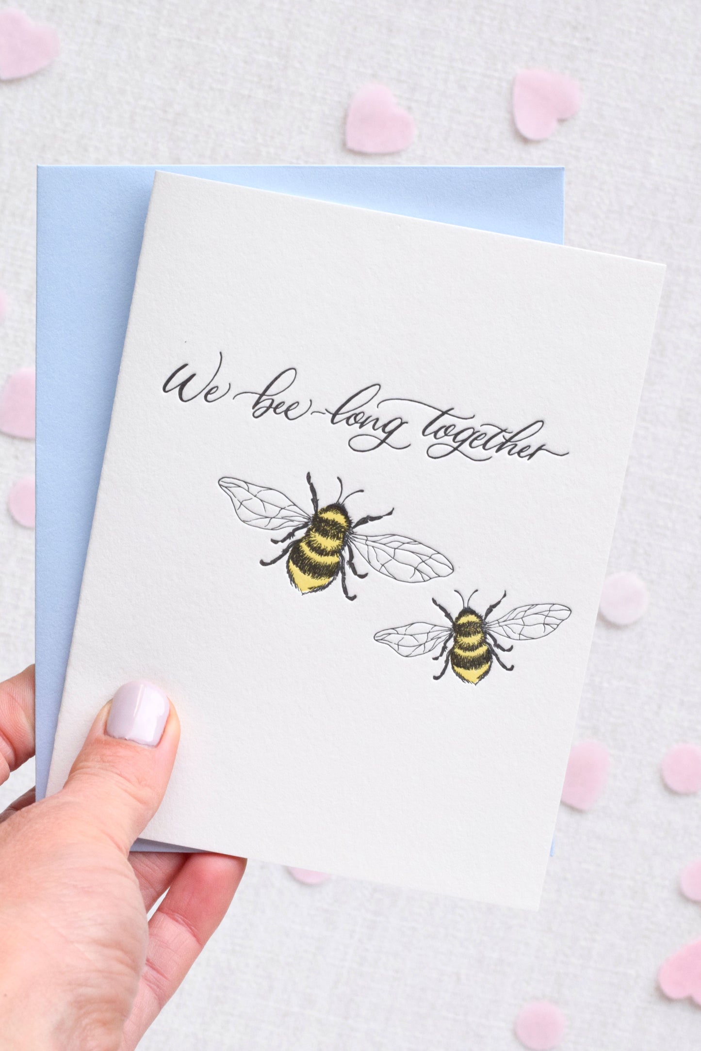 We BEE-Long Together Letterpress Card