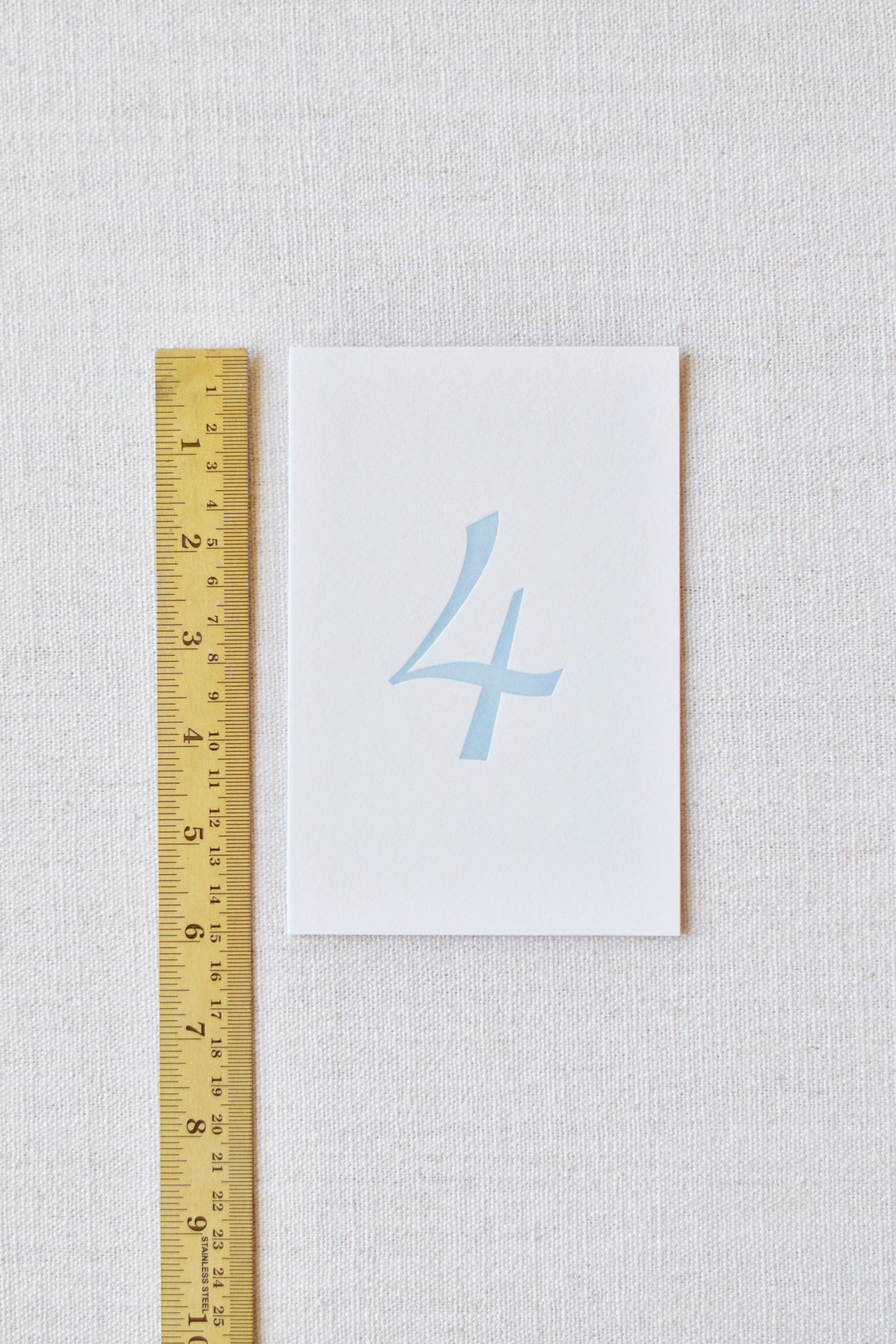 Antique Blue Letterpress Table Numbers