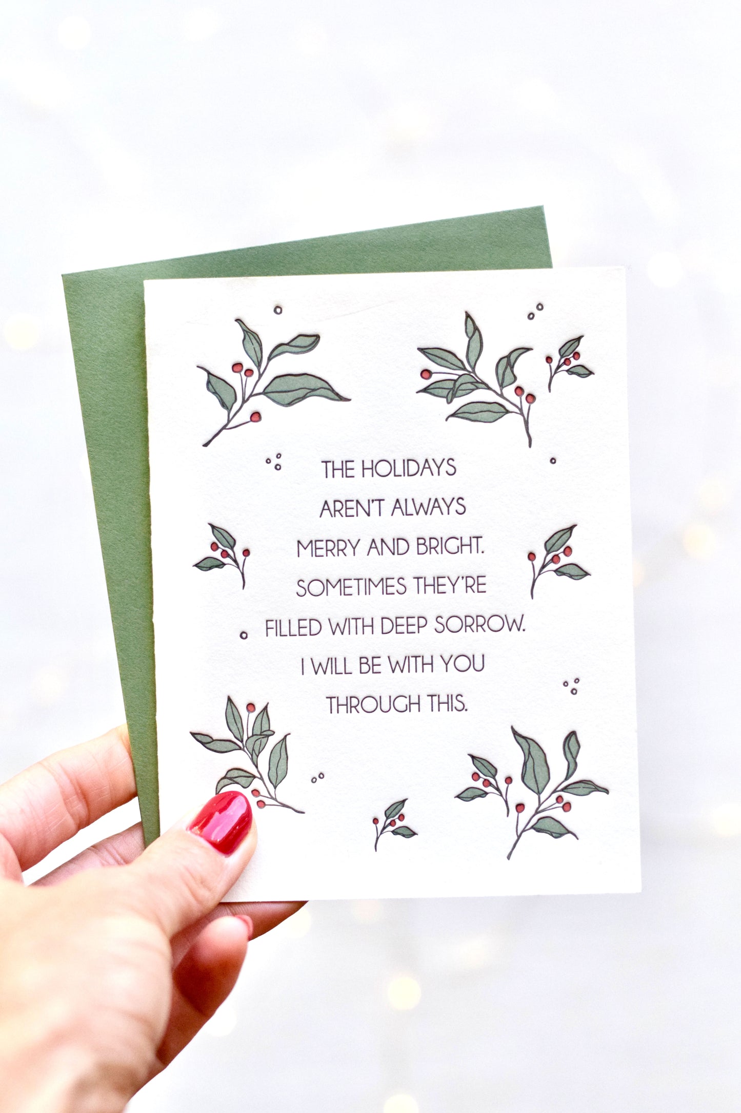 Christmas Sympathy Letterpress Card