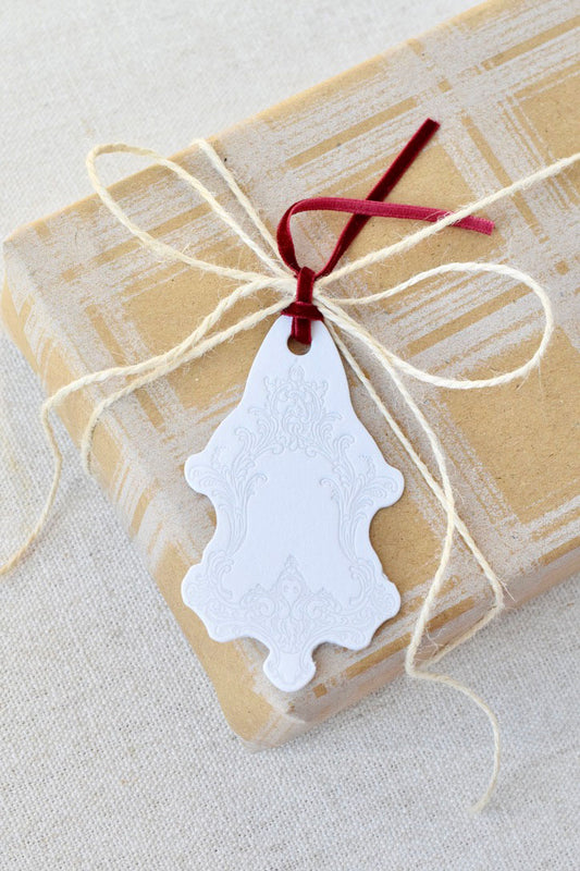 Letterpress Gift Tags | Baroque Vintage Crest