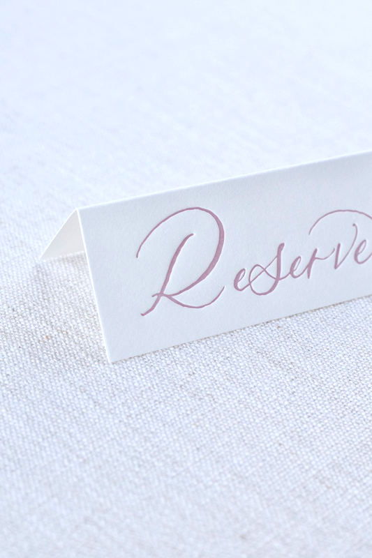 Vintage Blush Reserved Sign | Set of 8