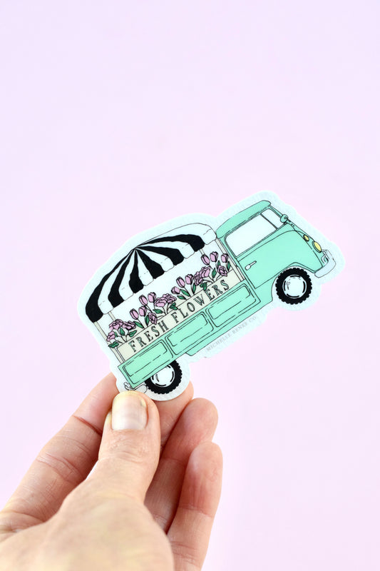 Flower Truck Sticker