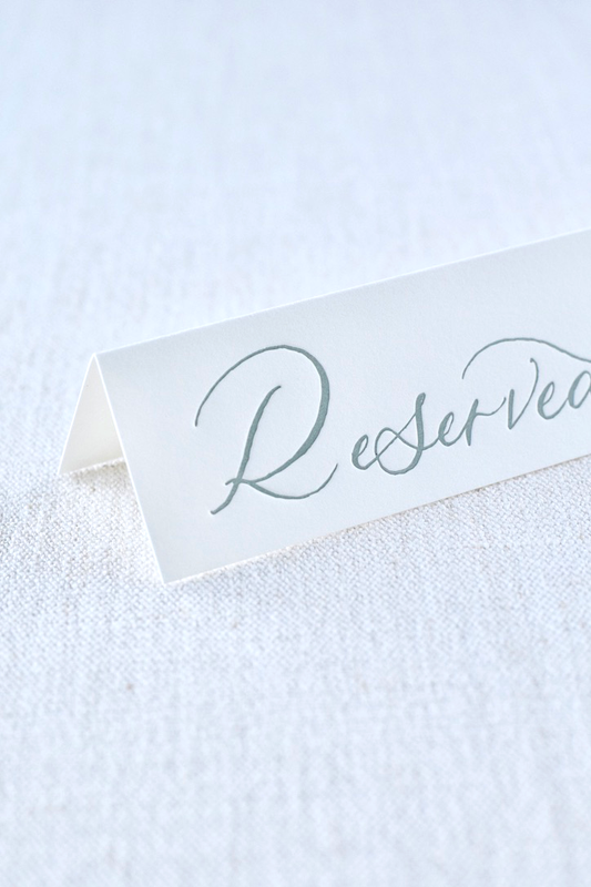 Sage Green Reserved Sign | Set of 8