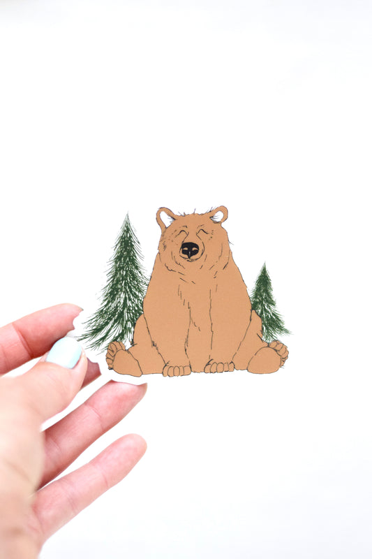 Woodland Bear Sticker
