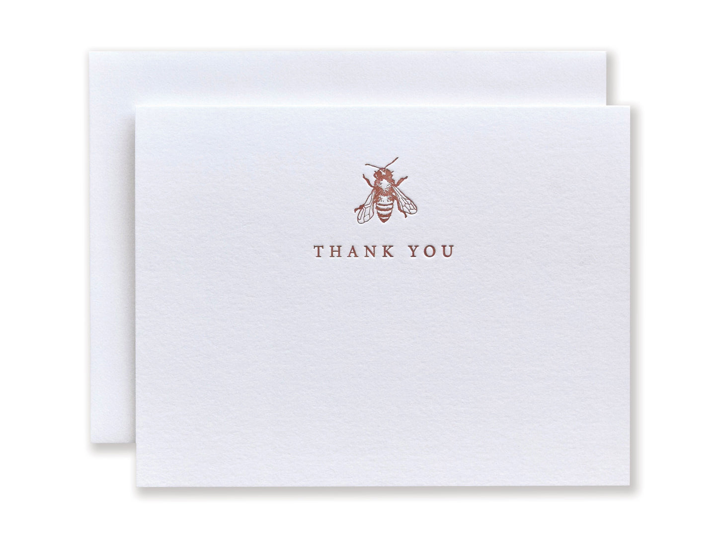 Honey Bee Letterpress Thank You Card