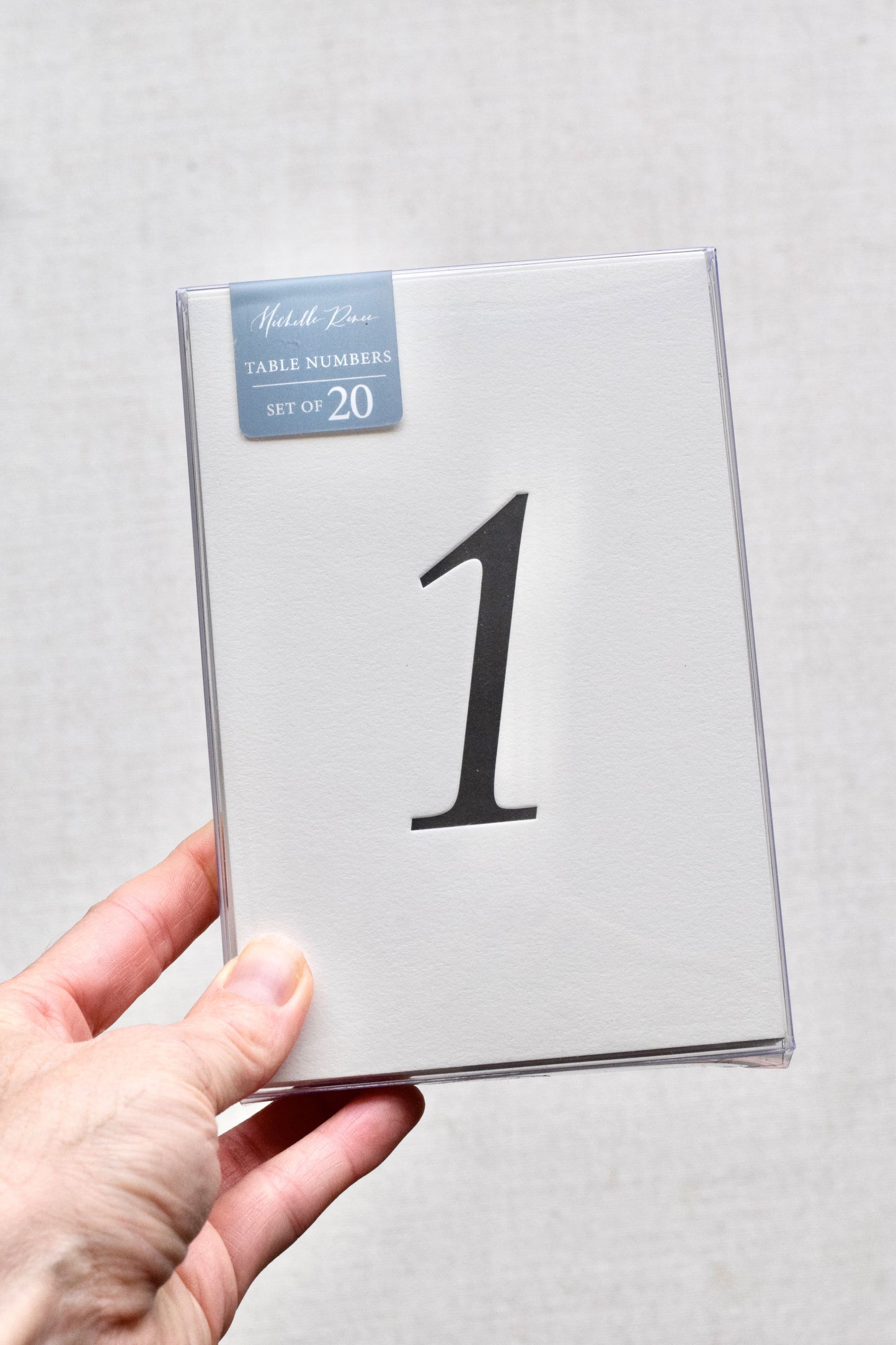 Classic Black Letterpress Table Numbers