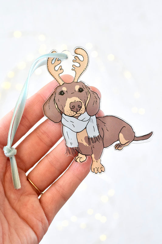 Acrylic Dachshund Ornament