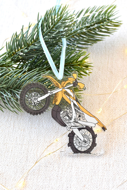 Acrylic Dirt Bike Ornament