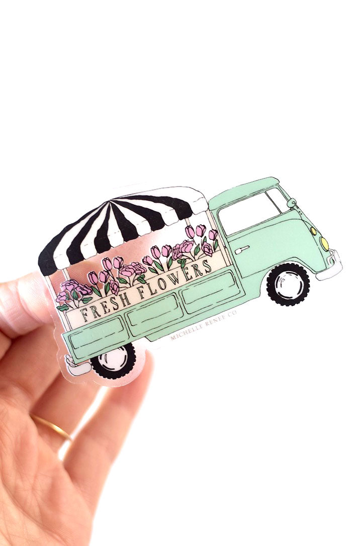 Flower Truck Sticker