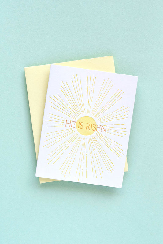 He Is Risen Letterpress Card