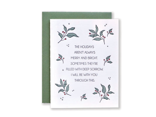 Christmas Sympathy Letterpress Card