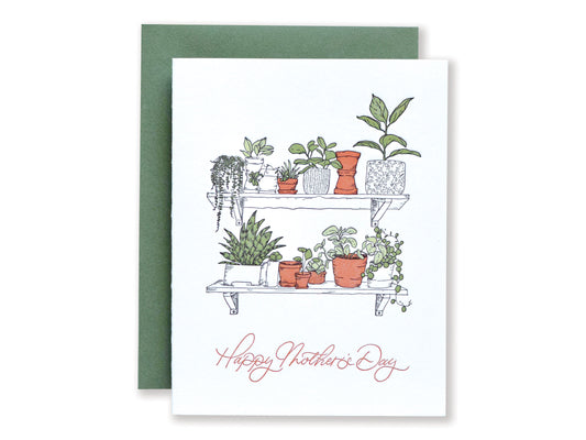 Mother's Day Indoor Garden Letterpress Card