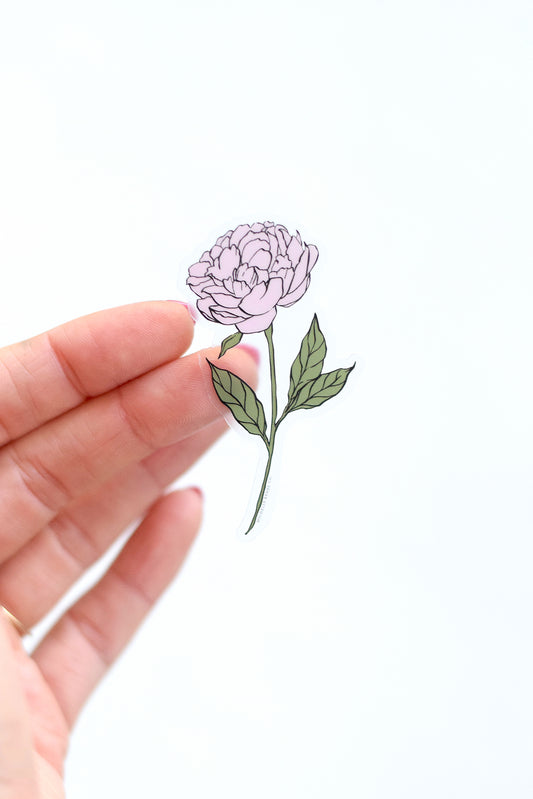 Blush Peony Sticker
